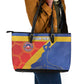 Custom Haiti Football Leather Tote Bag Neg Marron - Road To World Cup 2026 - African Pride