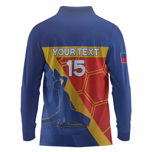 Custom Haiti Football Long Sleeve Polo Shirt Neg Marron - Road To World Cup 2026 - African Pride