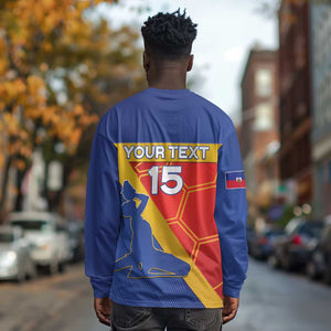 Custom Haiti Football Long Sleeve Shirt Neg Marron - Road To World Cup 2026 - African Pride