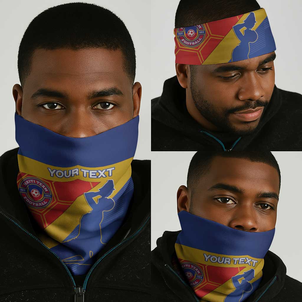 Custom Haiti Football Neck Gaiter Neg Marron - Road To World Cup 2026 - African Pride