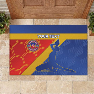 Custom Haiti Football Rubber Doormat Neg Marron - Road To World Cup 2026 - African Pride