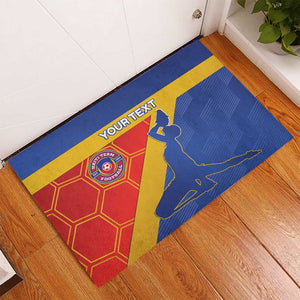 Custom Haiti Football Rubber Doormat Neg Marron - Road To World Cup 2026 - African Pride