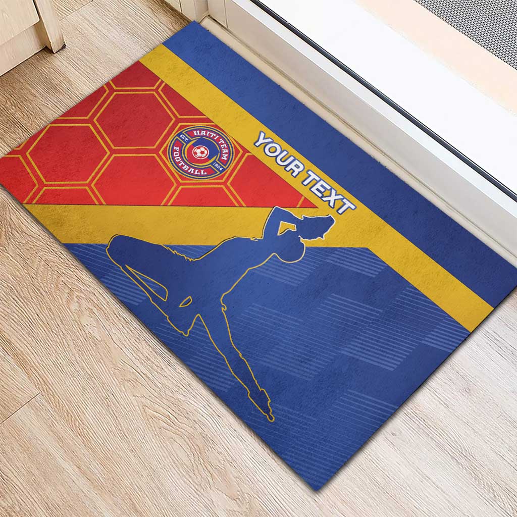 Custom Haiti Football Rubber Doormat Neg Marron - Road To World Cup 2026 - African Pride