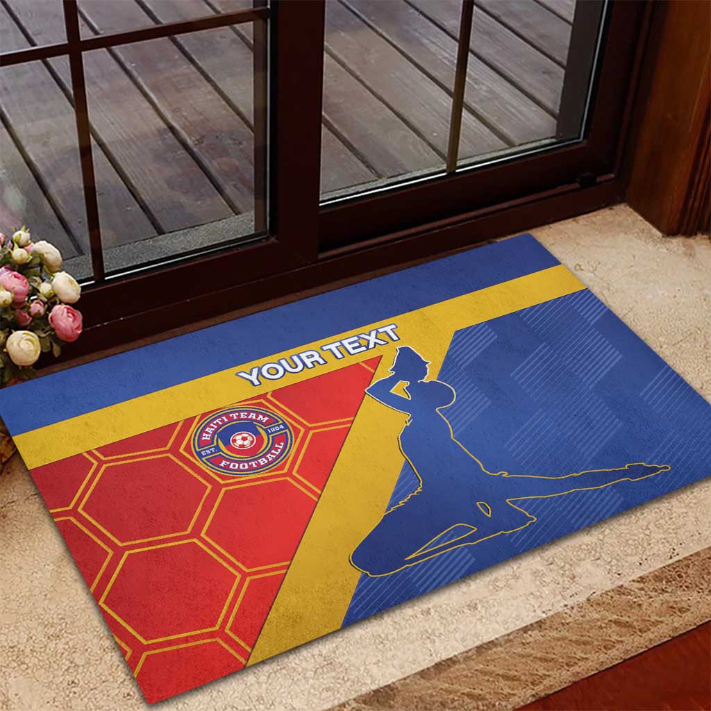 Custom Haiti Football Rubber Doormat Neg Marron - Road To World Cup 2026 - African Pride