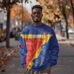 Custom Haiti Football Sweatshirt Neg Marron - Road To World Cup 2026 - African Pride