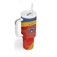 Custom Haiti Football Tumbler With Handle Neg Marron - Road To World Cup 2026 - African Pride