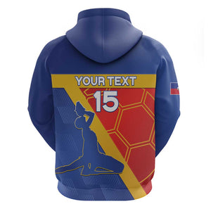 Custom Haiti Football Zip Hoodie Neg Marron - Road To World Cup 2026 - African Pride