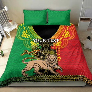 Personalised Afro Ethiopia Bedding Set Lion Of Judah - African Pattern