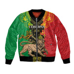 Personalised Afro Ethiopia Bomber Jacket Lion Of Judah - African Pattern