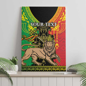 Personalised Afro Ethiopia Canvas Wall Art Lion Of Judah - African Pattern