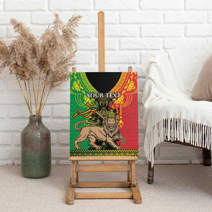 Personalised Afro Ethiopia Canvas Wall Art Lion Of Judah - African Pattern