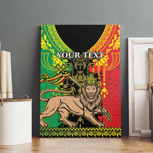 Personalised Afro Ethiopia Canvas Wall Art Lion Of Judah - African Pattern