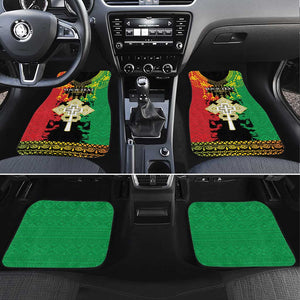 Personalised Afro Ethiopia Car Mats Lion Of Judah - African Pattern