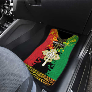 Personalised Afro Ethiopia Car Mats Lion Of Judah - African Pattern