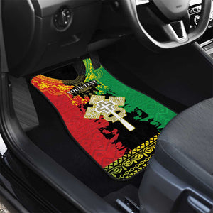 Personalised Afro Ethiopia Car Mats Lion Of Judah - African Pattern