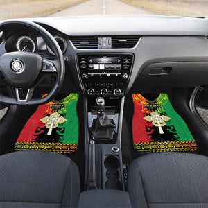 Personalised Afro Ethiopia Car Mats Lion Of Judah - African Pattern