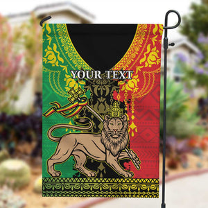 Personalised Afro Ethiopia Garden Flag Lion Of Judah - African Pattern