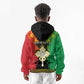Personalised Afro Ethiopia Kid Hoodie Lion Of Judah - African Pattern