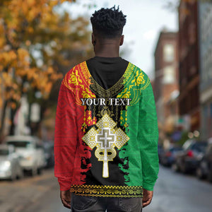 Personalised Afro Ethiopia Long Sleeve Shirt Lion Of Judah - African Pattern