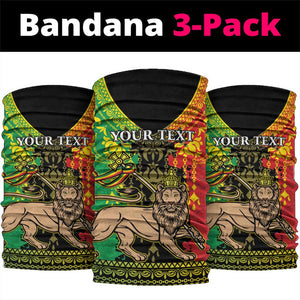 Personalised Afro Ethiopia Neck Gaiter Lion Of Judah - African Pattern LT15