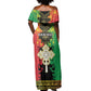 Personalised Afro Ethiopia Off Shoulder Maxi Dress Lion Of Judah - African Pattern