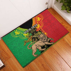 Personalised Afro Ethiopia Rubber Doormat Lion Of Judah - African Pattern