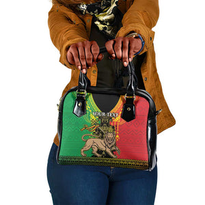 Personalised Afro Ethiopia Shoulder Handbag Lion Of Judah - African Pattern