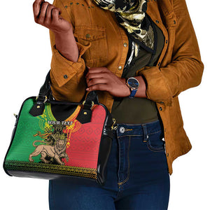 Personalised Afro Ethiopia Shoulder Handbag Lion Of Judah - African Pattern