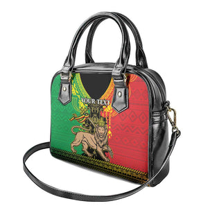 Personalised Afro Ethiopia Shoulder Handbag Lion Of Judah - African Pattern