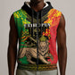 Personalised Afro Ethiopia Sleeveless Zip Hoodie Lion Of Judah - African Pattern - African Pride