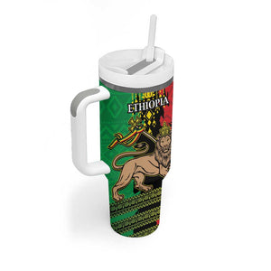 Personalised Afro Ethiopia Tumbler With Handle Lion Of Judah - African Pattern