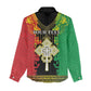Personalised Afro Ethiopia Women Casual Shirt Lion Of Judah - African Pattern LT15