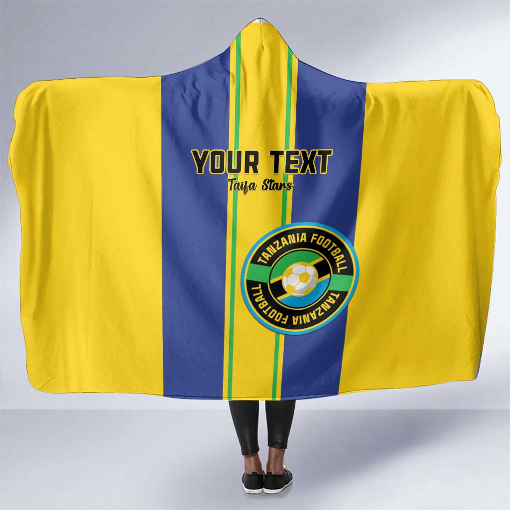 Custom Afro Tanzania Football Hooded Blanket We Are Champions