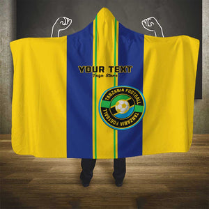 Custom Afro Tanzania Football Hooded Blanket We Are Champions