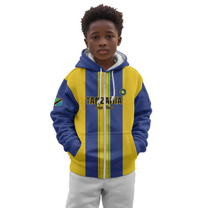 Custom Afro Tanzania Football Kid Hoodie We Are Champions