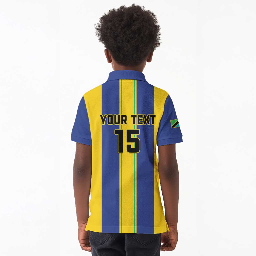 Custom Afro Tanzania Football Kid Polo Shirt We Are Champions