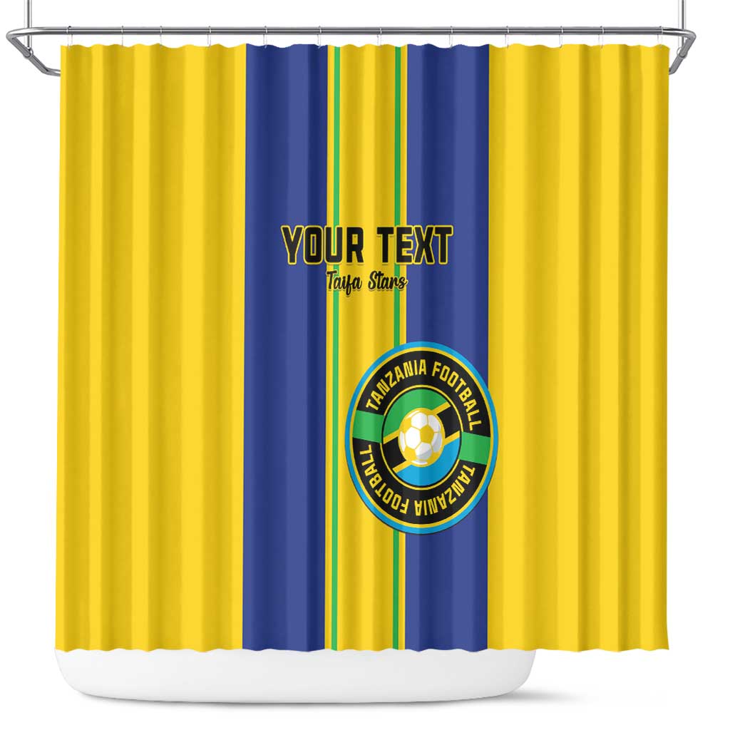 Custom Afro Tanzania Football Shower Curtain We Are Champions