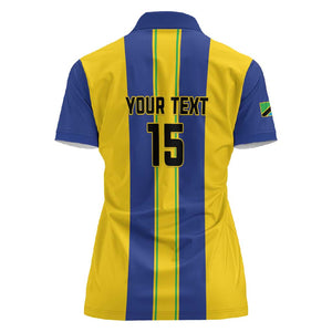 Custom Afro Tanzania Football Women Polo Shirt We Are Champions
