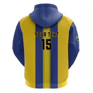 Custom Afro Tanzania Football Zip Hoodie We Are Champions