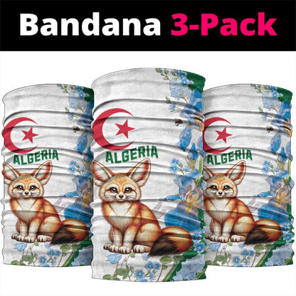 Afro Algeria Neck Gaiter Fennec Fox Blue Isris Flower LT15