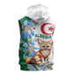 Afro Algeria Sleeveless Zip Hoodie Fennec Fox With Blue Isris Flower - African Pride