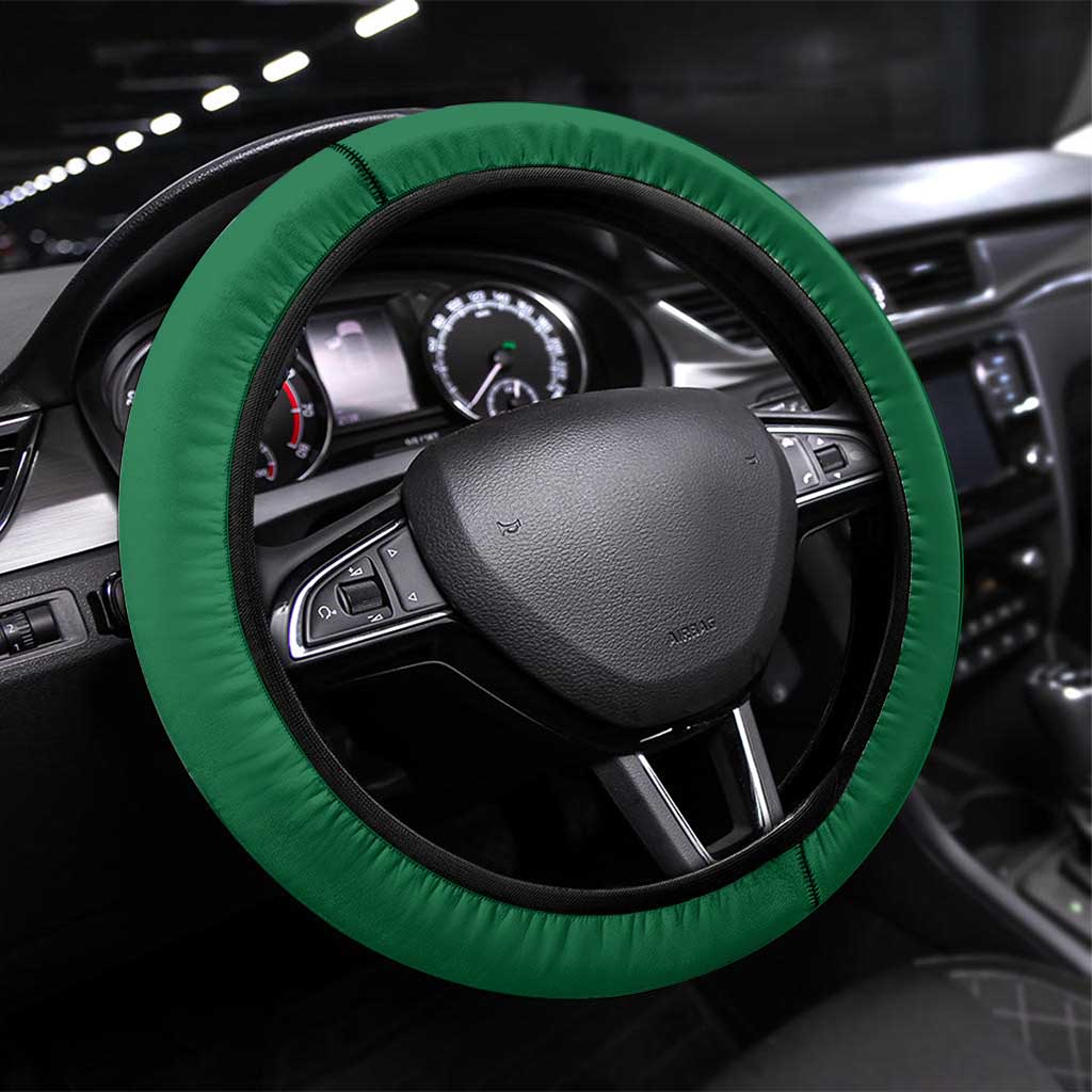 Afro Algeria Steering Wheel Cover Fennec Fox With Blue Isris Flower