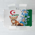 Afro Algeria Tablecloth Fennec Fox With Blue Isris Flower