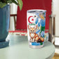 Afro Algeria Tumbler Cup Fennec Fox With Blue Isris Flower
