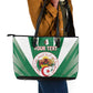 Personalised Afro Algeria Leather Tote Bag Coat Of Arms With Islamic Pattern