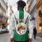 Personalised Afro Algeria Long Sleeve Button Shirt Coat Of Arms With Islamic Pattern