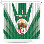 Personalised Afro Algeria Shower Curtain Coat Of Arms With Islamic Pattern