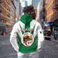 Personalised Afro Algeria Zip Hoodie Coat Of Arms With Islamic Pattern