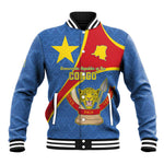 Personalised DR Congo Baseball Jacket Coat Of Arms With Map