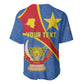 Personalised DR Congo Baseball Jersey Coat Of Arms With Map